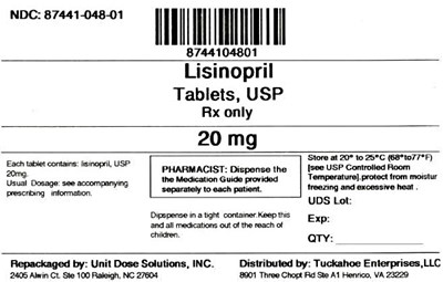 Lisinopril 20 mg (8744104801 Lisinopril 20 mg)